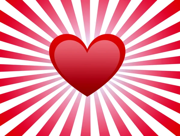Heart Card Red Lines Whitr Background — Stock Photo, Image