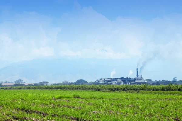 Krajina Továren Znečišťují Životní Prostředí Příroda環境と自然汚染工場を風景します — ストック写真