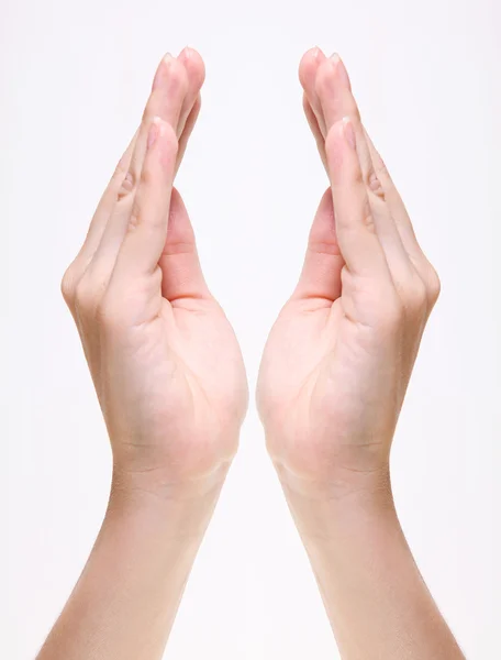 Vrouw Handen Van Witte Achtergrond Geïsoleerde Afbeelding — Stockfoto