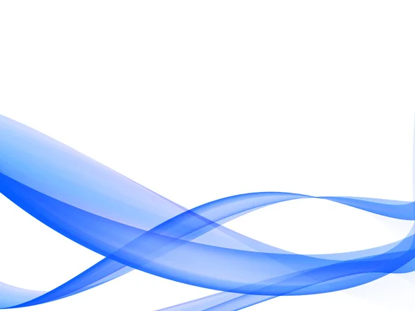 Blaue Dynamische Und Weiche Wellen Auf Weißem Hintergrund — Stockfoto