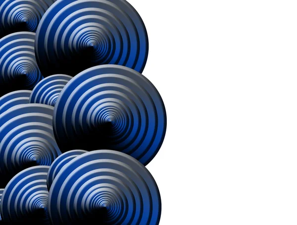 Blue Abstract Shapes White Background Illustration — Stock Photo, Image