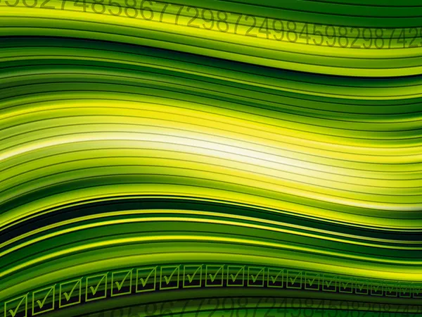 Işık Efektleri Ile Dinamik Yeşil Dalgalar Soyut Resim — Stok fotoğraf