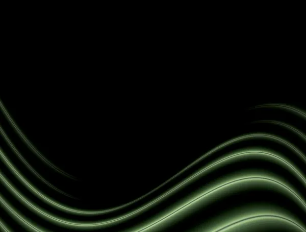 バックライトの背景の上の緑の動的な抽象的な波 — ストック写真