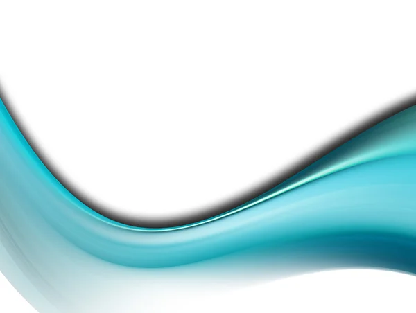Blaue Welle Über Weißem Hintergrund Abstrakte Darstellung — Stockfoto
