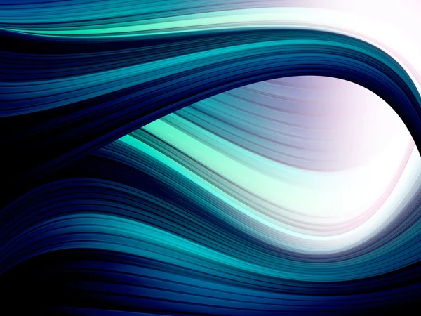 Blauwe Dynamische Golf Met Lichtgevende Effecten Abstracte Illustratie — Stockfoto