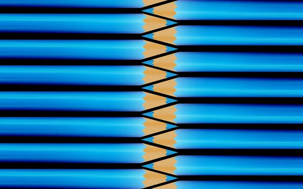 Modré Tužky Černém Pozadí Škola Designu — Stock fotografie