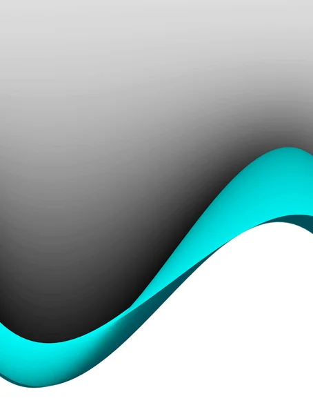 Grau Und Blau Dynamische Wellen Auf Weißem Hintergrund — Stockfoto
