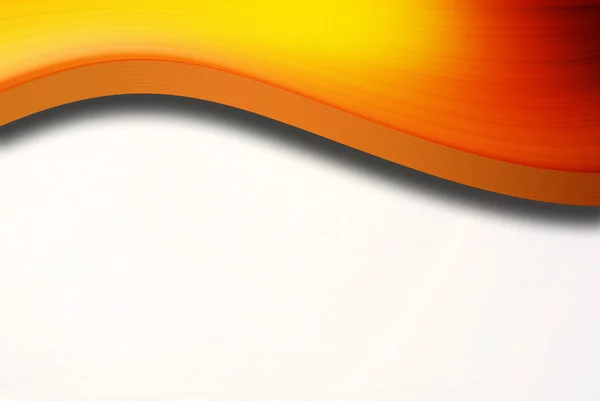 Onde Dynamique Orange Sur Fond Blanc Illustration Synthétique — Photo