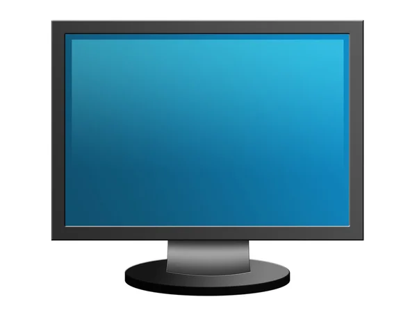 Blauer Bildschirm Auf Weißem Hintergrund Leere Illustration — Stockfoto