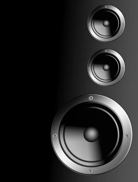 Black Speakers Light Effects Sound Illustration — Stock Photo, Image