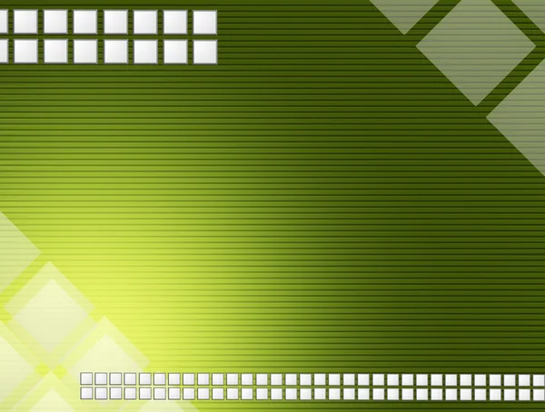 Witte Vierkanten Groene Dynamische Lijnen Abstracte Illustratie — Stockfoto