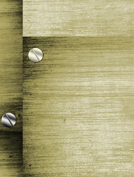 Holzplatten Mit Silbernen Schrauben Leere Illustration — Stockfoto