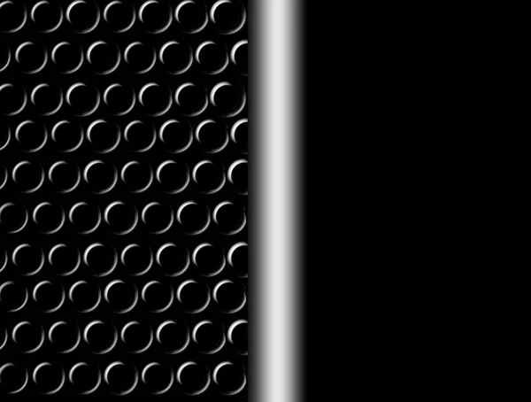 Chromrohr Mit Abstrakten Formen Auf Schwarzem Hintergrund — Stockfoto