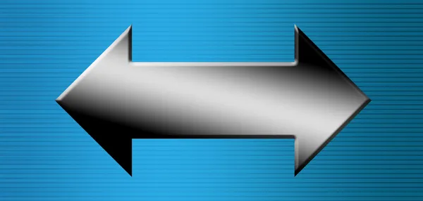 青い線の背景に灰色の二重矢印 — ストック写真