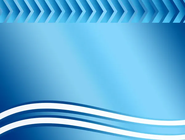 Blauwe Dynamische Achtergrond Met Golven Pijlen Zakelijke Illustratie — Stockfoto