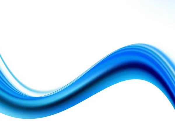 白い背景の上の青い波の低下 — ストック写真