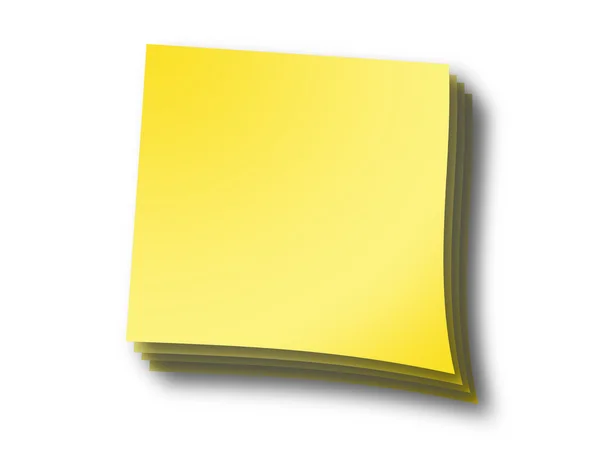 Πακέτο Κίτρινο Αφήνει Πάνω Από Λευκό Φόντο — Φωτογραφία Αρχείου