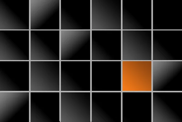 黑色和灰色的 Sapes 一个橙色的方框 — 图库照片