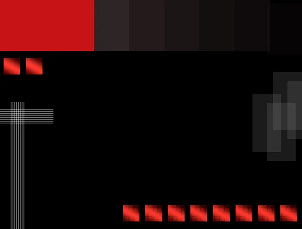 赤と黒の背景 抽象的な正方形と線 — ストック写真