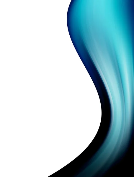 蓝色动态波在白色背景 抽象图 — 图库照片