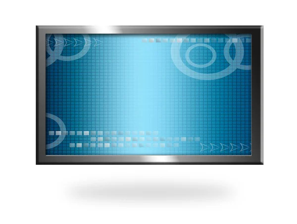 Chrom Bildschirm Mit Blauem Dynamischen Hintergrund Isoliertes Bild — Stockfoto