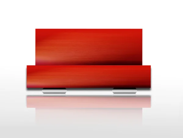 Red Sofa White Background Isolated Image Illustration — Stock Photo, Image