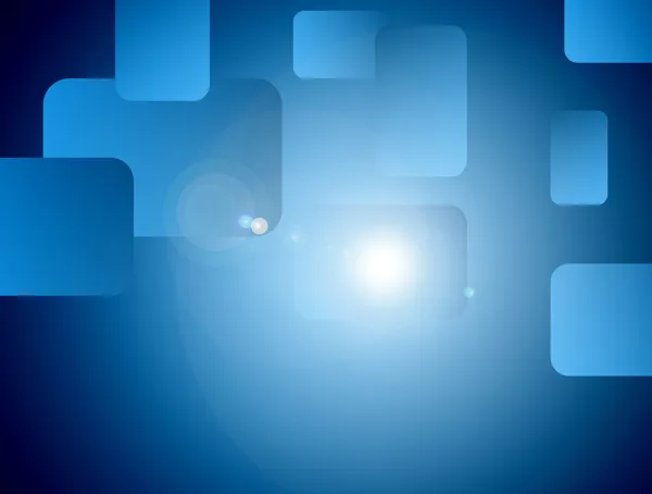 明るい背景上の青色の動的な形状 — ストック写真