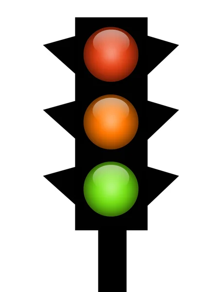 Світлофори Червоні Помаранчеві Зелені Кольори — стокове фото