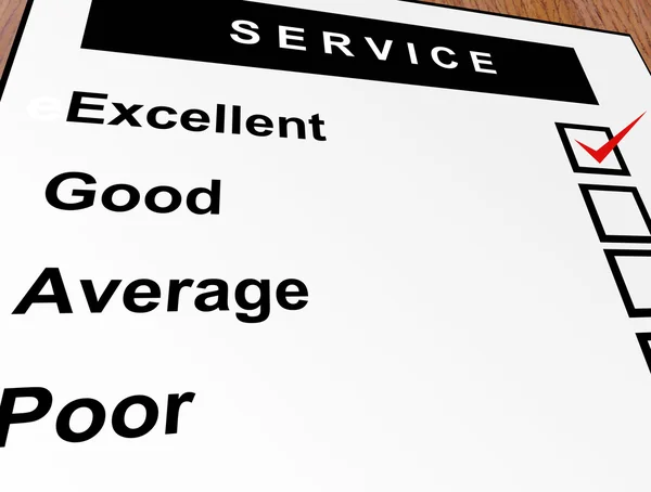 Excellent Good Average Poor Qualification Service Illustration — Stock Photo, Image