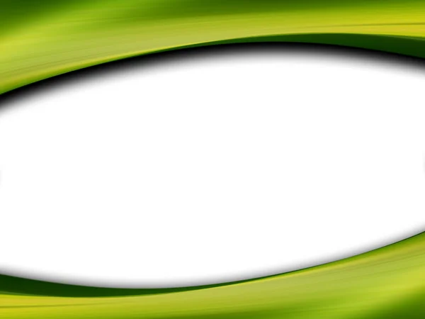Дві Зелені Хвилі Русі Над Білим Тлом — стокове фото