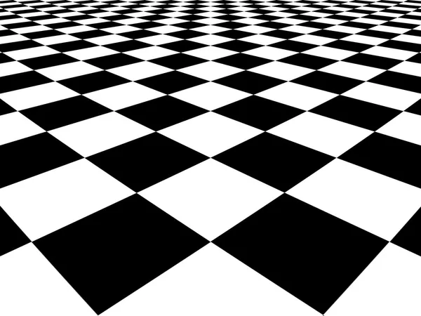 Quadrati Bianco Nero Con Effetto Prospettico — Foto Stock