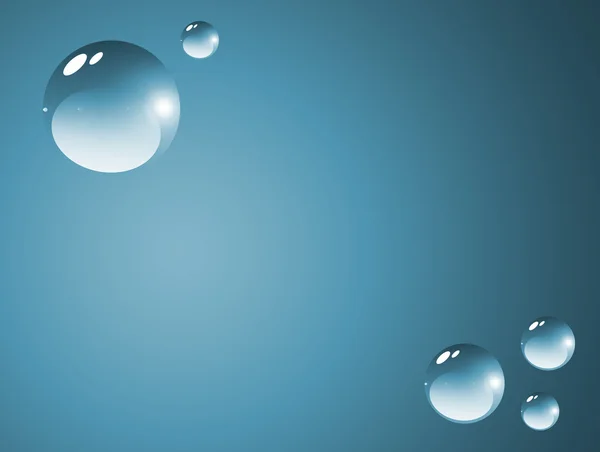Blue Bubbles White Background Water Conceptual Illustration — Stock Photo, Image
