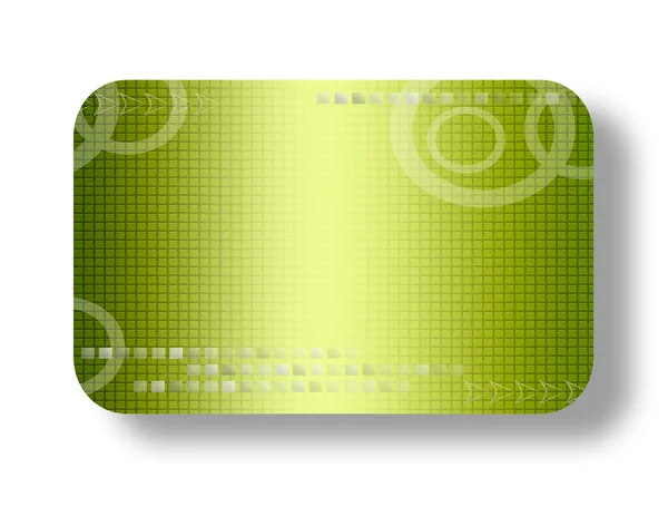 Зелена Картка Прохолодними Формами Білому Тлі Ізольовані Ілюстрації — стокове фото