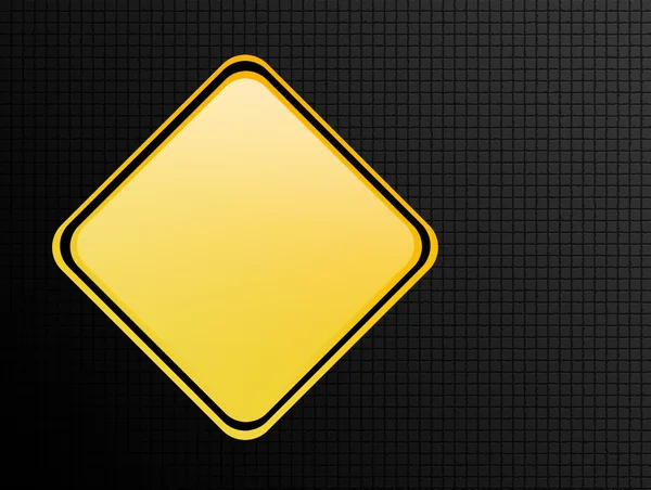 Yellow Signal Black Background Blank Illustration — Stock Photo, Image