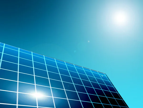 Solar Energy Blue Sky Background Illustration — Stock Photo, Image