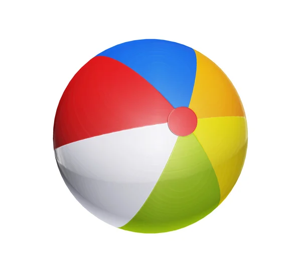 Blaues Rotes Weißes Orangefarbenes Und Grünes Ballspielzeug Auf Weißem Hintergrund — Stockfoto