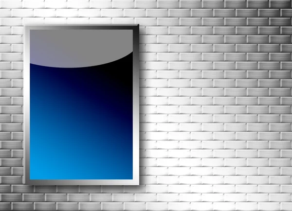 Blauer Dynamischer Hintergrund Mit Chromrahmen Abstrakte Darstellung — Stockfoto