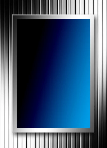 Niebieskie Tło Dynamiczne Chromowanym Obramowaniem Technologia Ilustracja — Zdjęcie stockowe