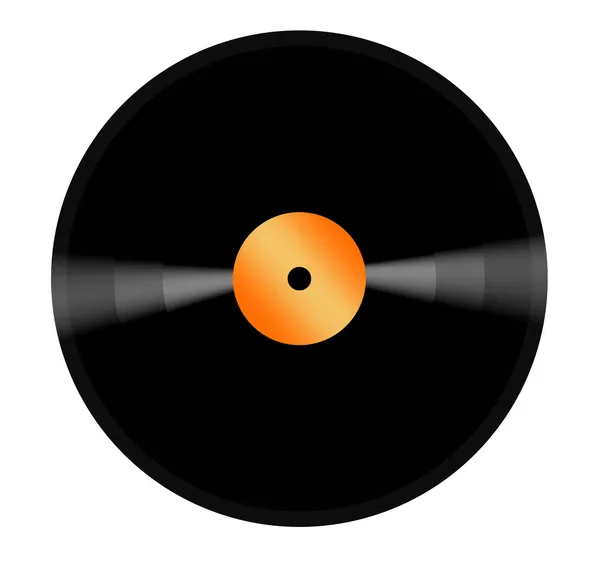 Siyah Turuncu Disk Illüstrasyon Izole — Stok fotoğraf