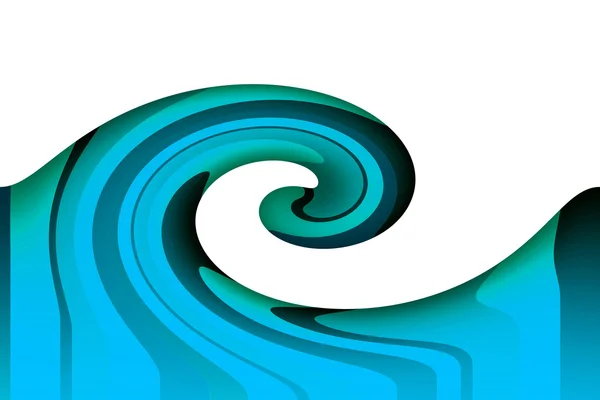 Blauwe Golf Witte Achtergrond Abstracte Illustratie — Stockfoto