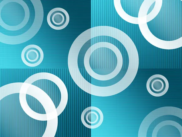 White Circles Blue Lines Background Illustration — Stock Photo, Image