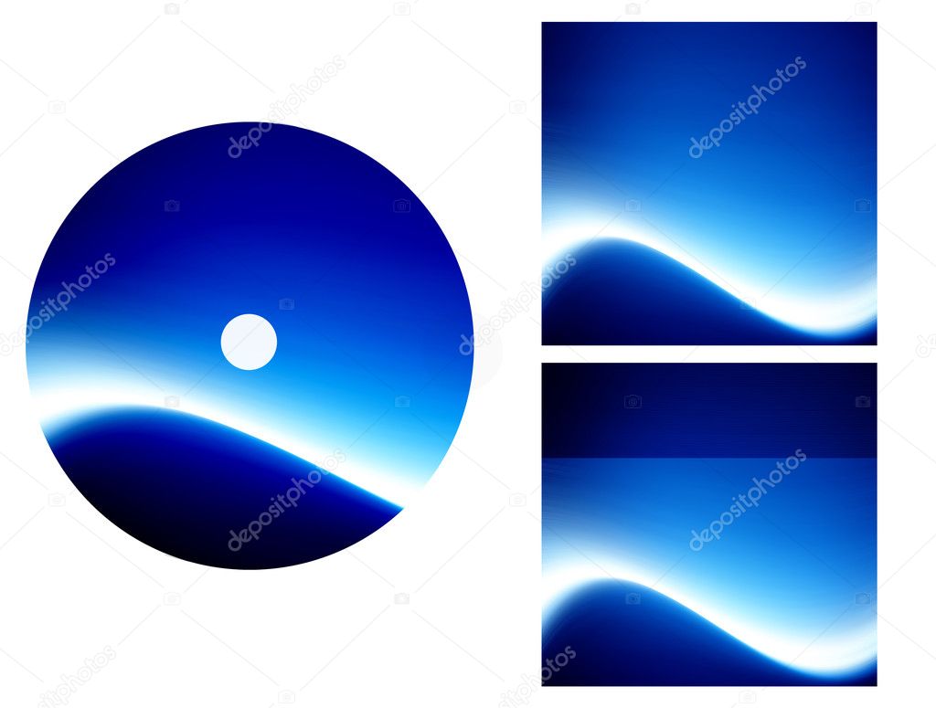 Blue cover cd over white background. Empty to insert text or design