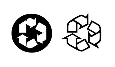 Two recycling symbol clipart