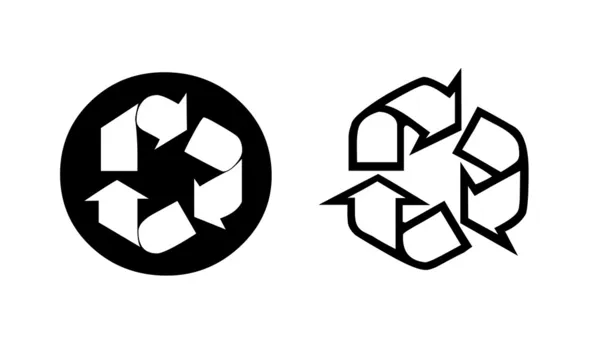 Dois símbolos de reciclagem — Fotografia de Stock