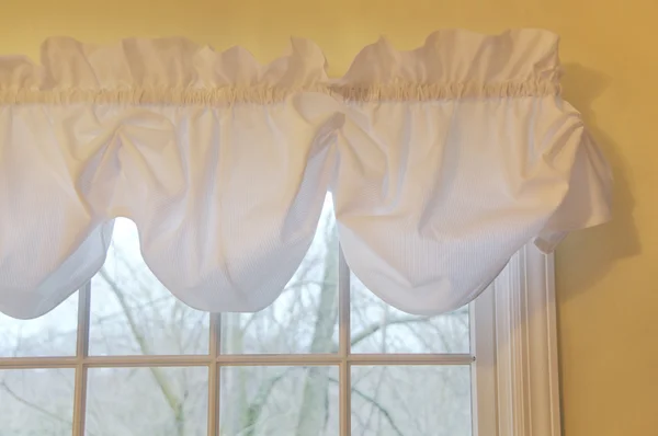 White Window Curtains — Stock Photo, Image