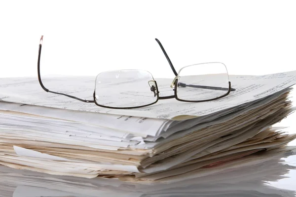 stock image Reading Glasses and Work Papers