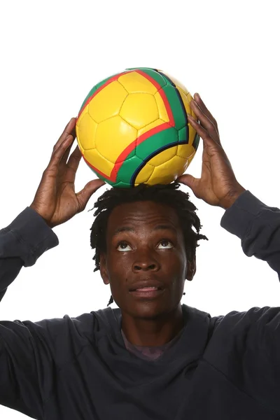 Black Football Supporter — Stock Photo, Image