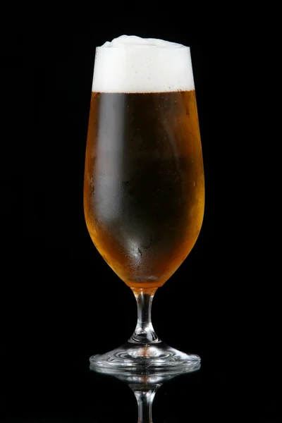 Cerveza o cerveza en vaso — Foto de Stock