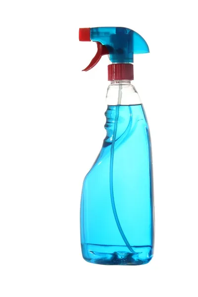 Голубая жидкость для очистки — стоковое фото