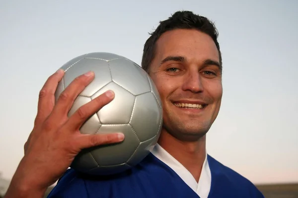 Soccer Player with Ball — Stock Photo, Image